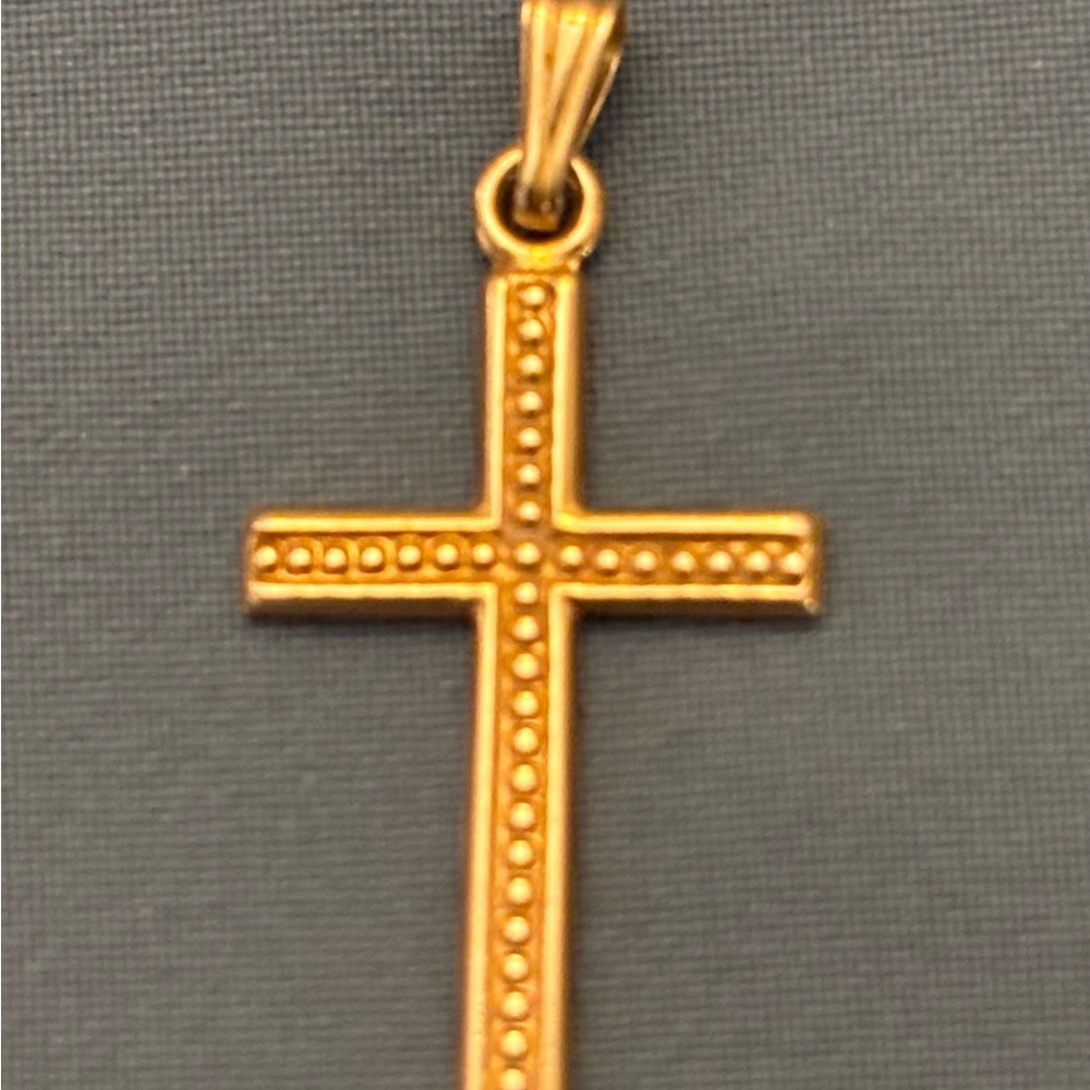 14k Yellow Gold Cross Pendant